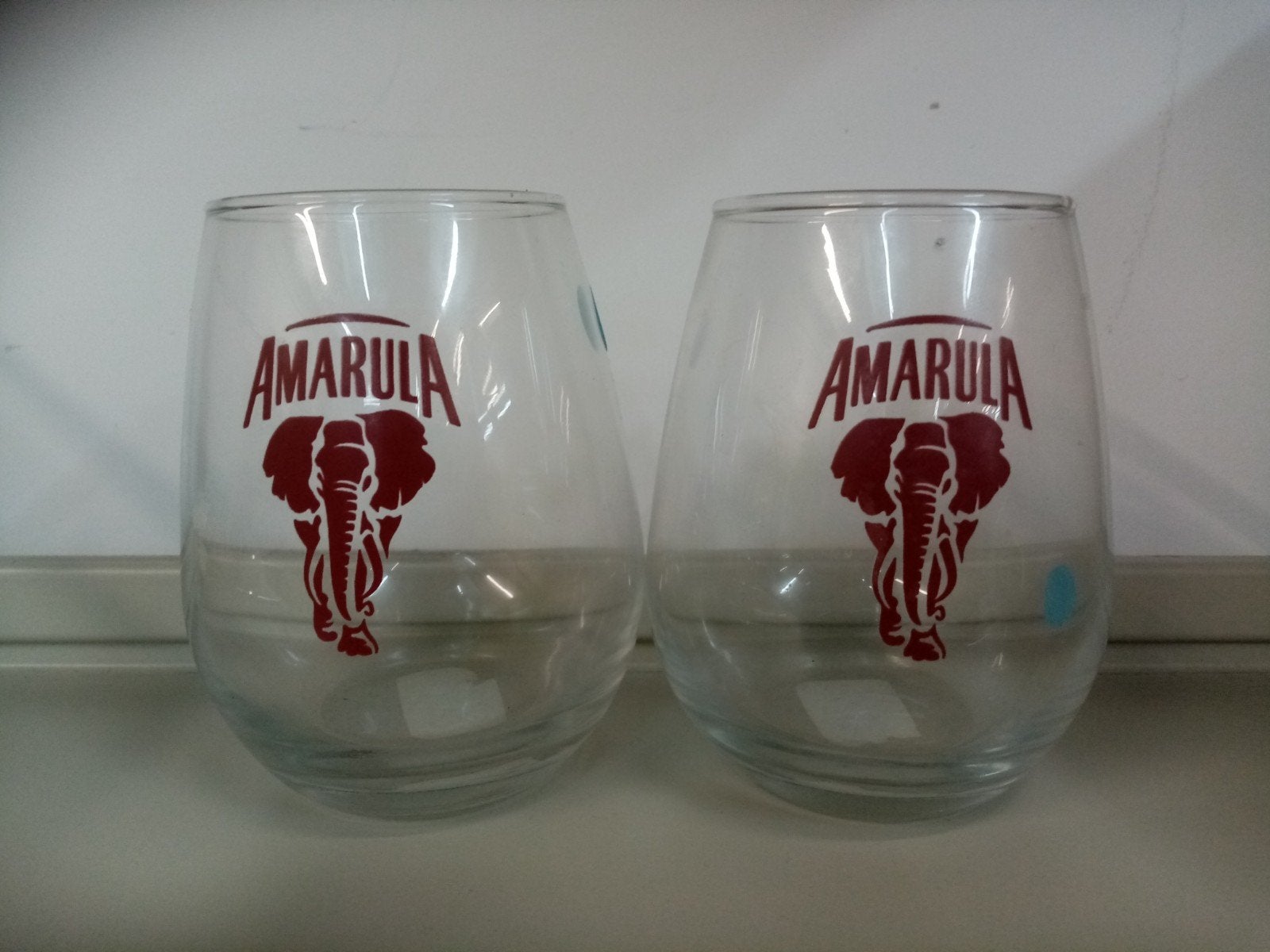 2 Amarula glazen, Verzamelen, Glas en Borrelglaasjes, Ophalen of Verzenden, Zo goed als nieuw, Overige typen
