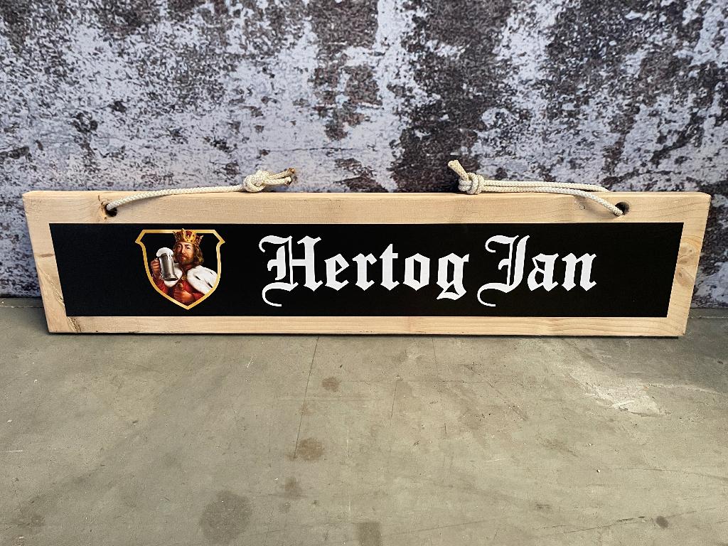 Hertog Jan houten reclamebord. Prachtig bord voor mancave, Ophalen of Verzenden, Nieuw, Reclamebord