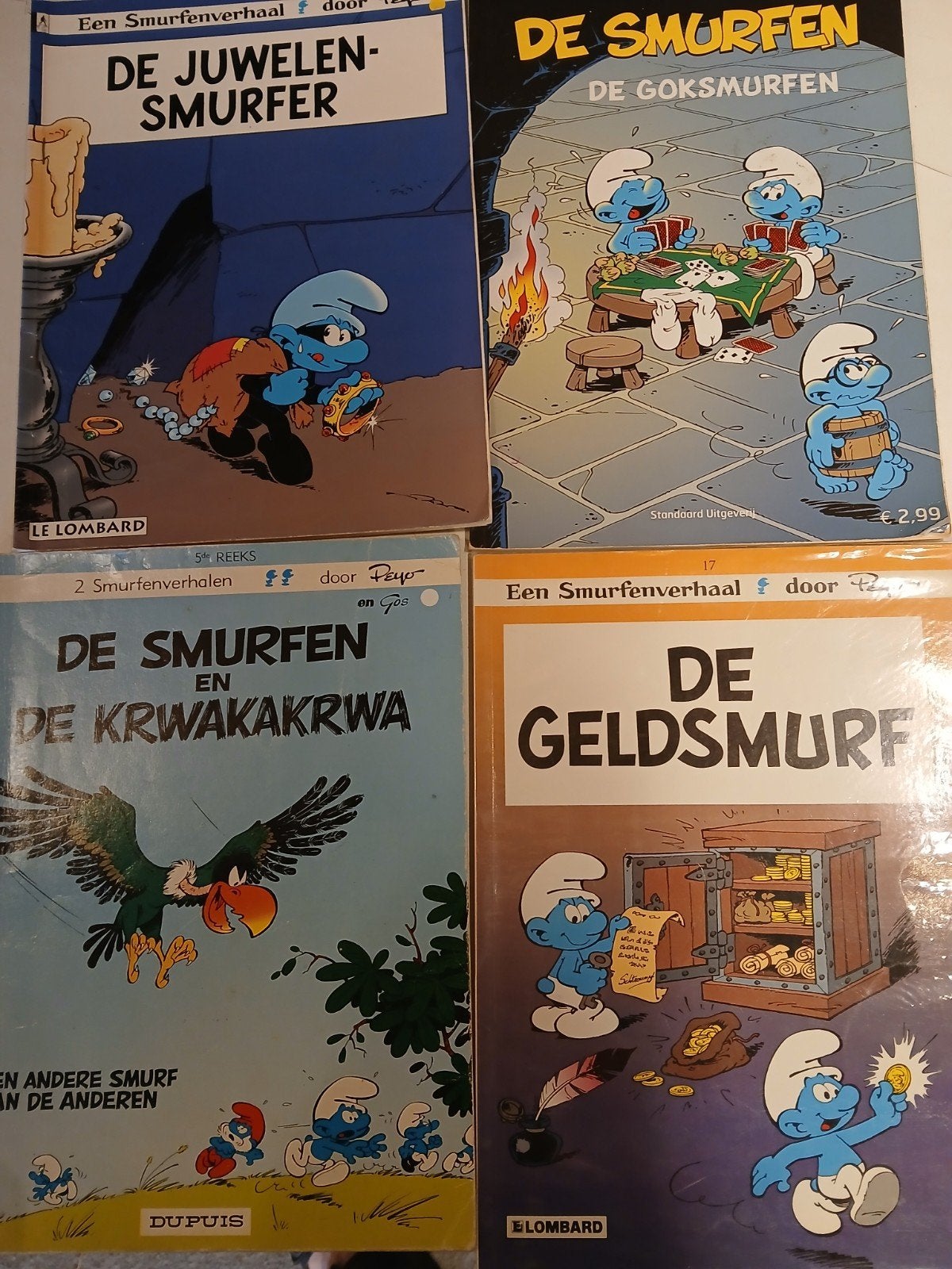 De Smurfen stripboeken - 4 albums, Boeken, Stripboeken, Meerdere stripboeken, Ophalen of Verzenden, Gelezen, Peyo