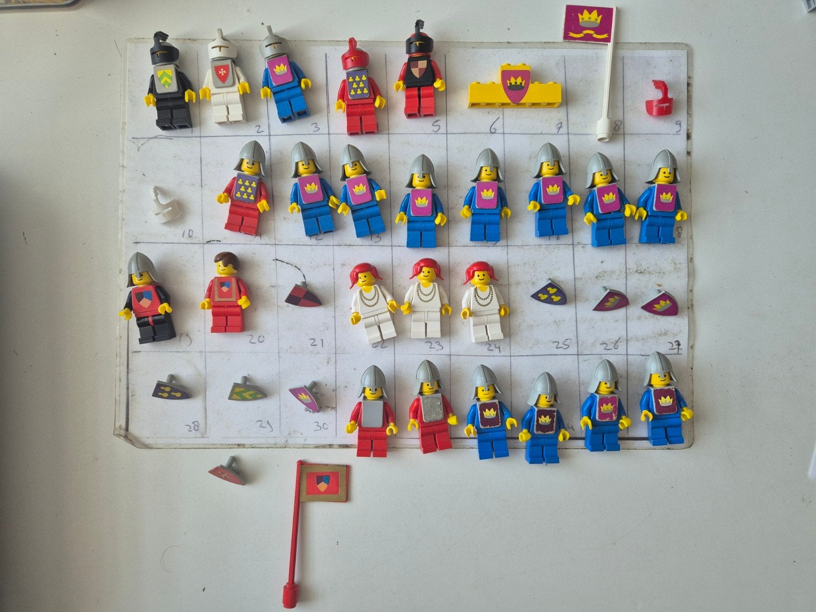 lego classic knight castle tournament poppetjes onderdelen, Ophalen of Verzenden