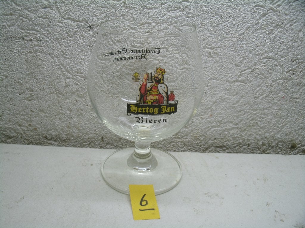 62c bierglas hertog jan 13,5 cm, Verzamelen, Biermerken, Ophalen of Verzenden, Zo goed als nieuw, Glas of Glazen, Hertog Jan