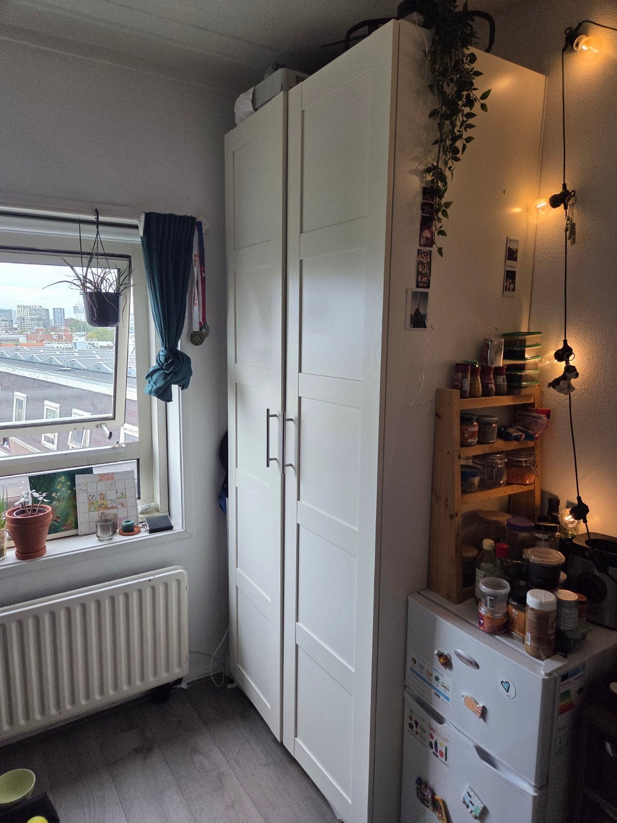 Ikea kledingkast met 6 planken en 1 lade, Ophalen, Gebruikt, 200 cm of meer, Met lade(s)