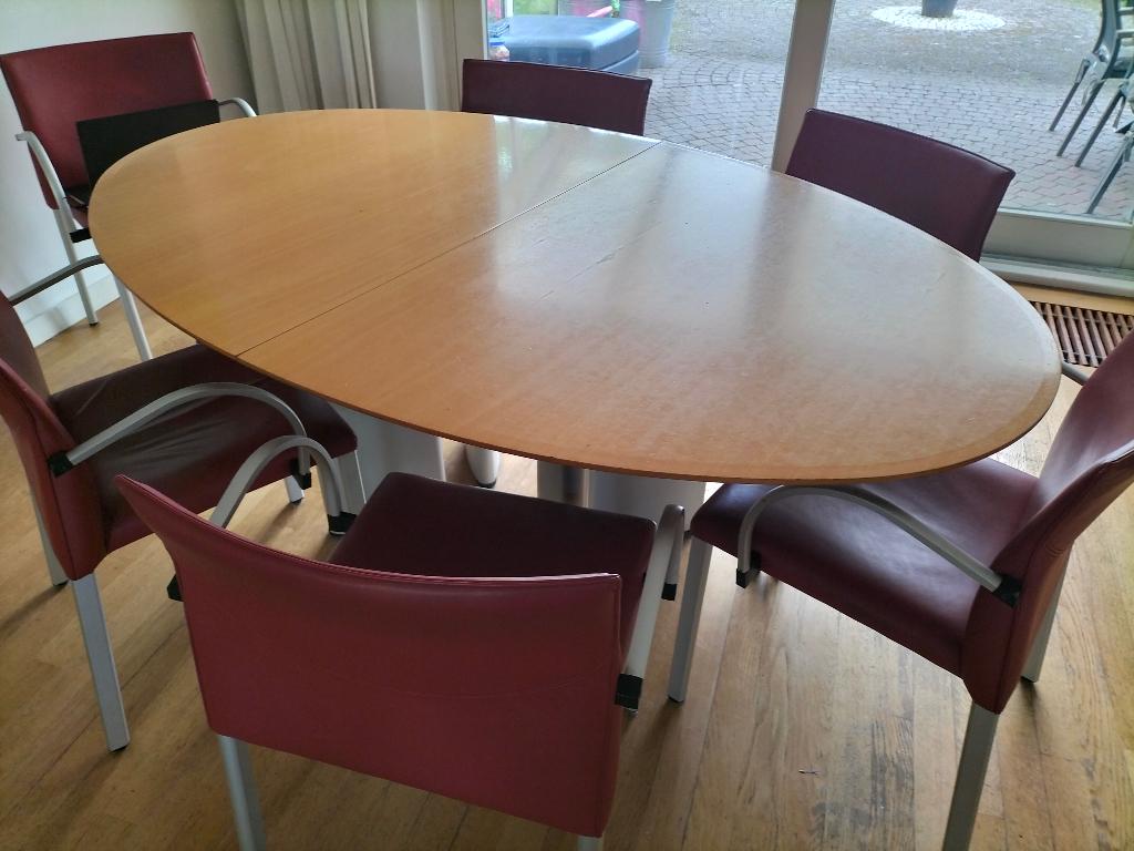 Leolux eetkamertafel, Huis en Inrichting, Tafels | Eettafels, Gebruikt, 100 tot 150 cm, 200 cm of meer, Vijf personen of meer