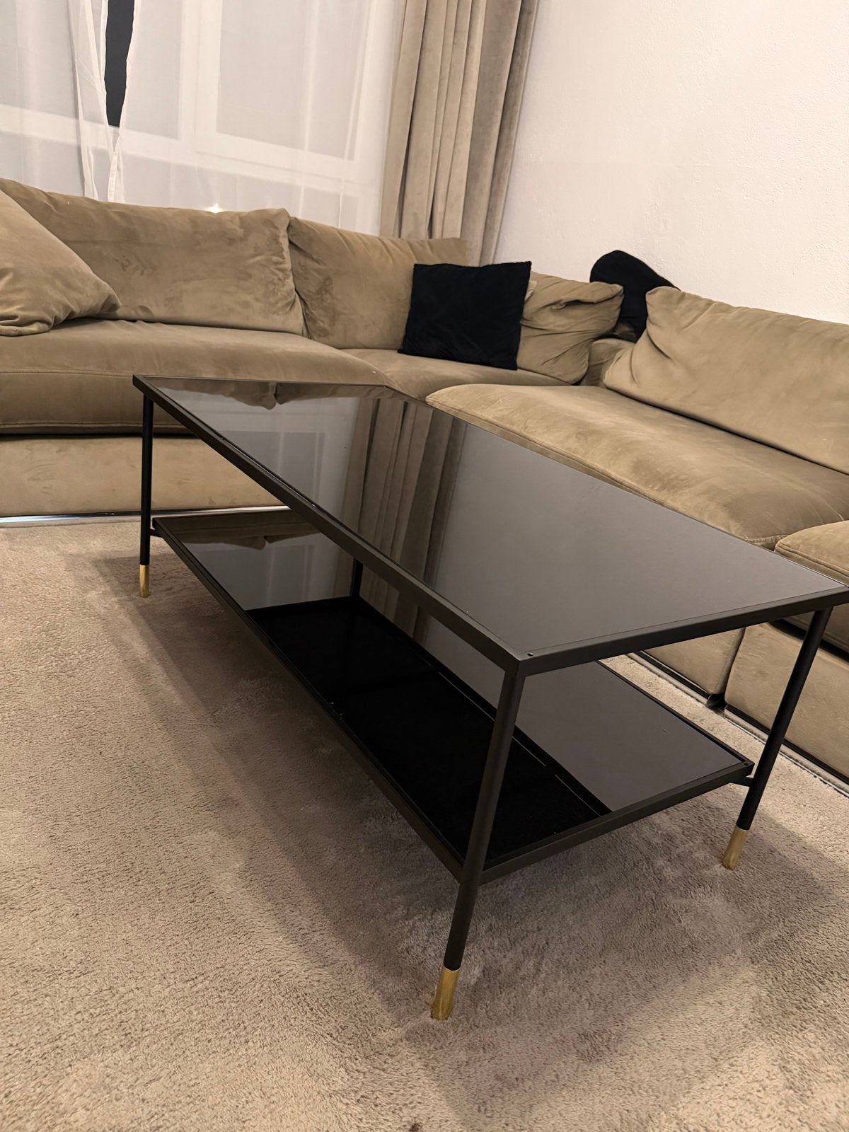 Ikea Salon Tafel Zwart Glad Dubbel, 50 – 75, 100 tot 150 cm, ., .
