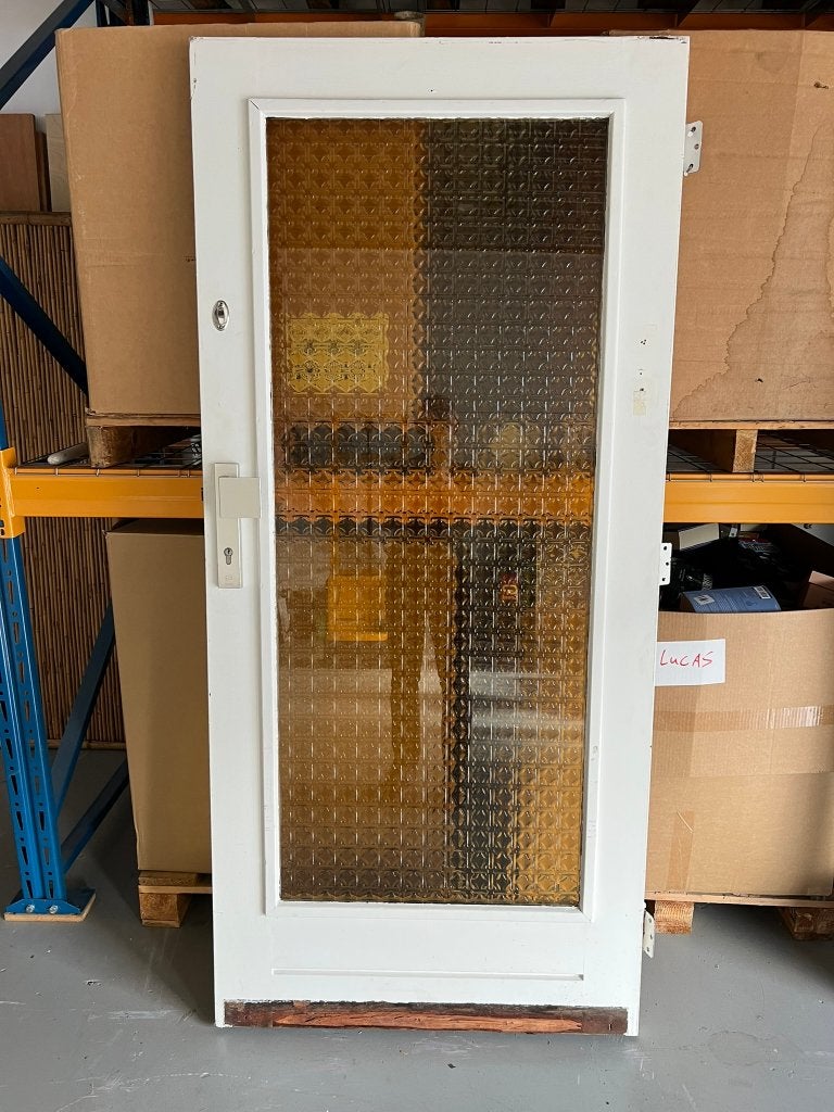 Hardhouten buiten deur, Ophalen, Gebruikt, 80 tot 100 cm, 200 tot 215 cm