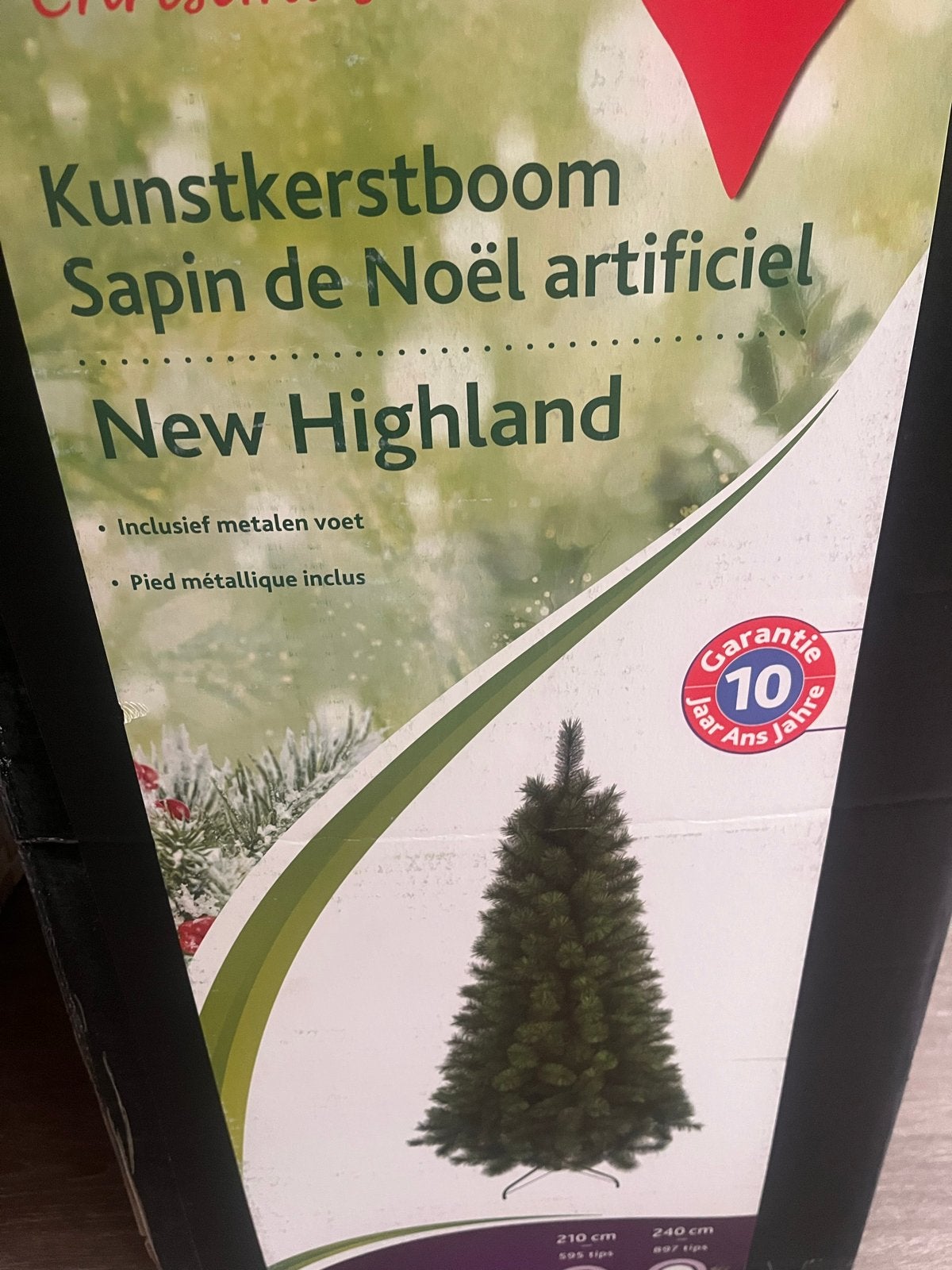 Kunstkerstboom 210 cm hoog, Diversen, Kerst, Ophalen of Verzenden, Gebruikt