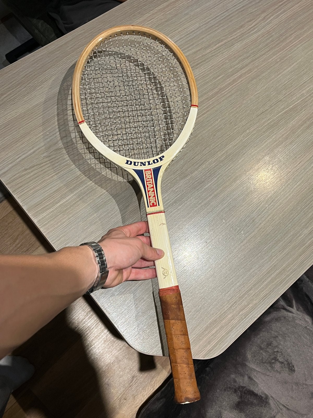 Vintage Dunlop Britannic — verzamelobject, Ophalen of Verzenden, Zo goed als nieuw, Racket, Dunlop
