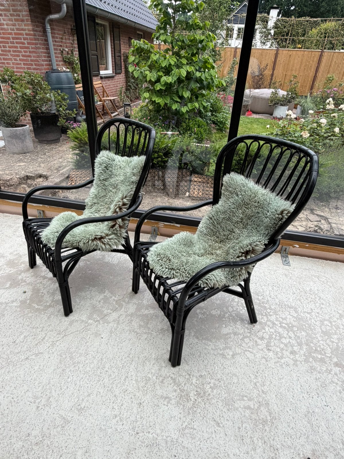 2x Rotan fauteuil Ikea, Ophalen, Minder dan 50 cm, Gebruikt, Riet of Rotan