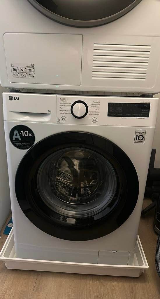 LG Wasmachine - 9kg, A-10%, Zeer goede staat, 1200 tot 1600 toeren, 8 tot 10 kg, Ophalen of Verzenden, Zo goed als nieuw