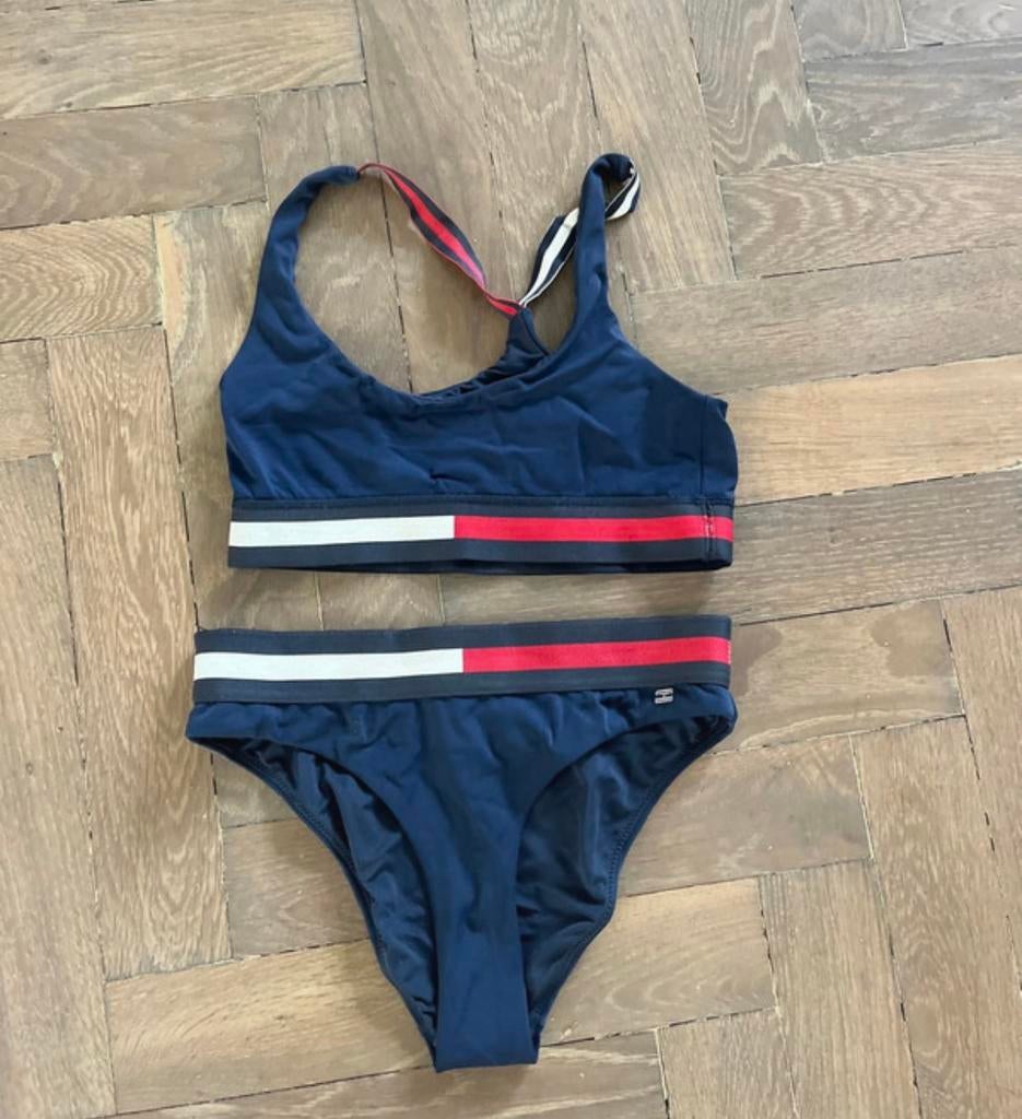 Bikini Tommy hilfiger 34 xs blauw zwemmen top bikinibroekje, Ophalen of Verzenden, Gedragen, Blauw, Bikini