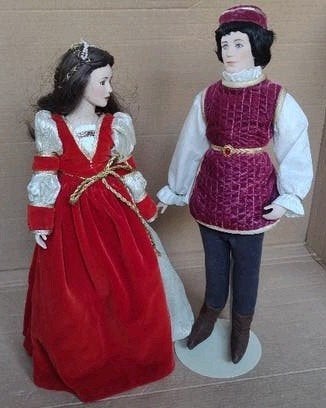 Porselein Poppen Romeo & Julia Franklin Heirloom Collection, Ophalen of Verzenden, Zo goed als nieuw, Pop