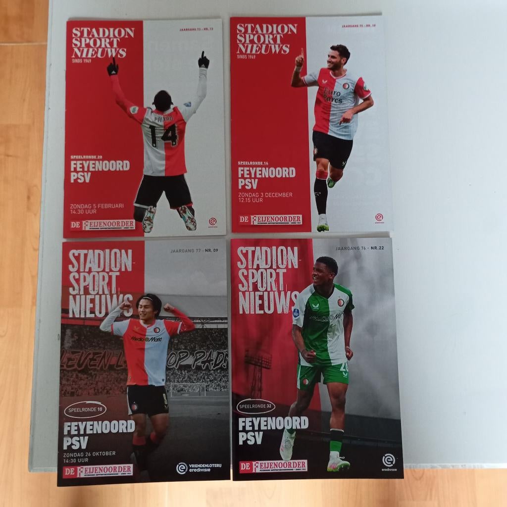 Programmaboekjes Feyenoord - PSV, Verzamelen, Sportartikelen en Voetbal, Ophalen of Verzenden, Zo goed als nieuw, Feyenoord, Overige typen