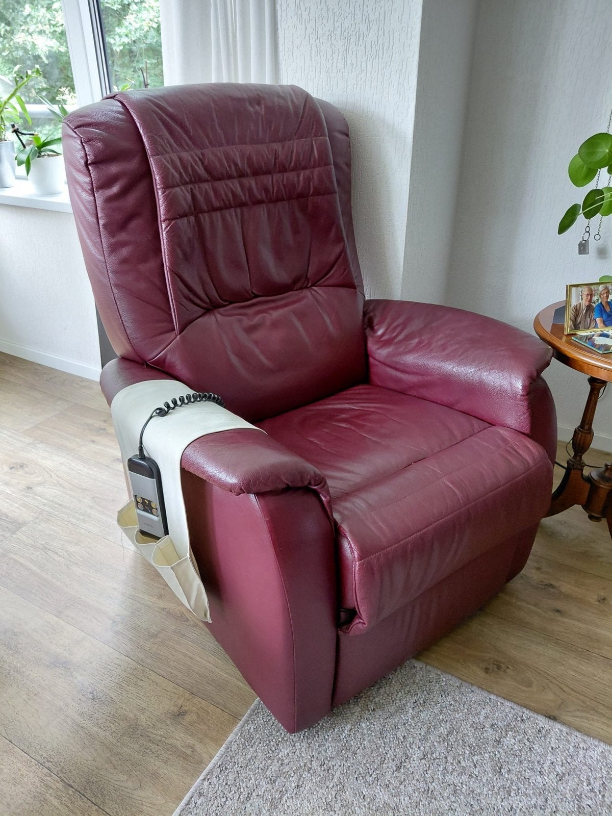 Comfortabele relaxfauteuil met sta-op functie, Ophalen, Gebruikt, Leer, Eén