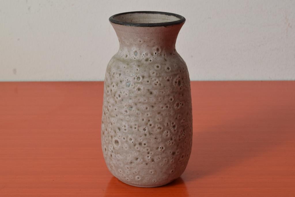 Retro vintage Duif's Keramiek design vaas met lavaglazuur, Ophalen of Verzenden