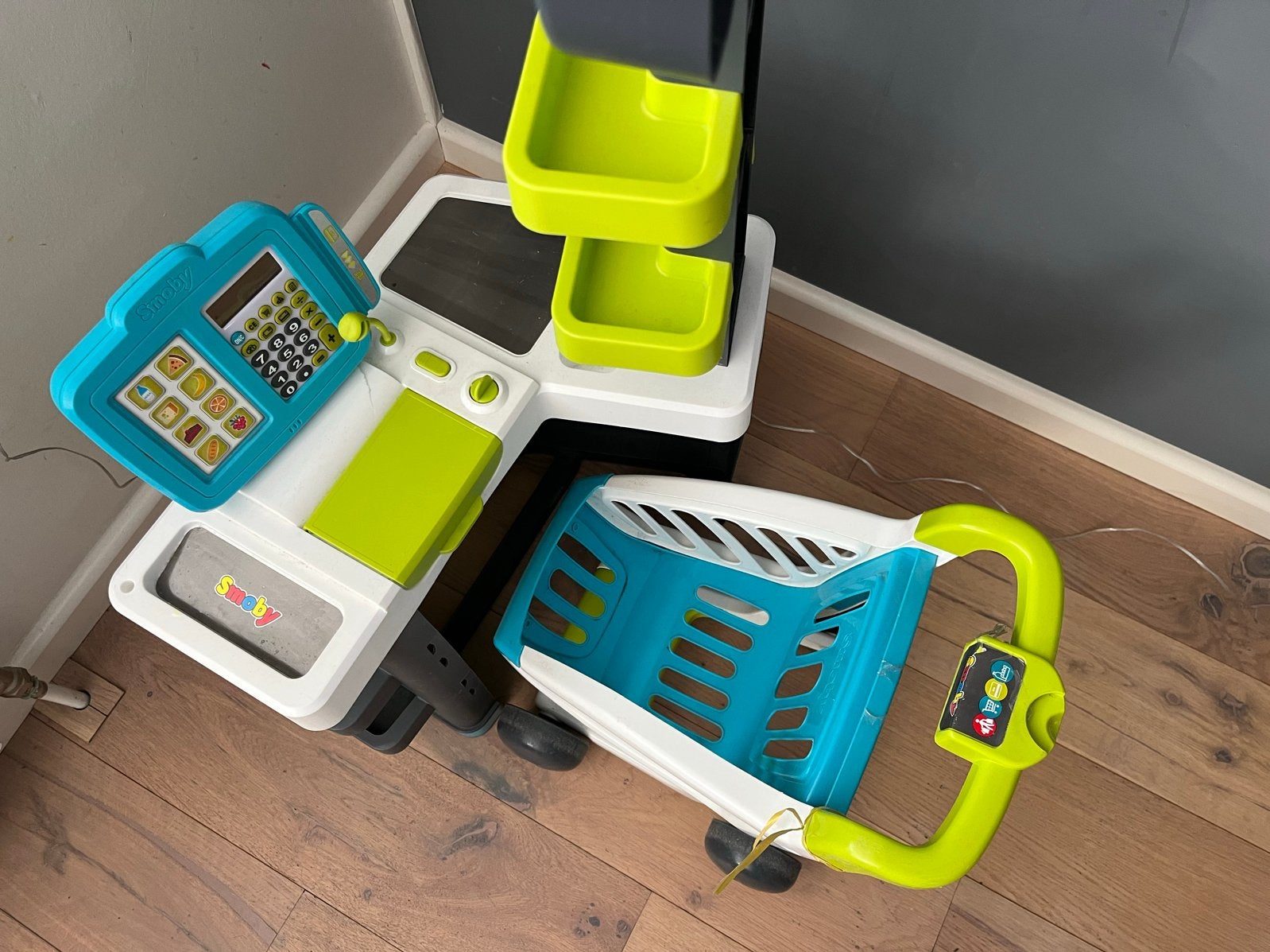 Smoby kassa met winkelwagentje, Ophalen, Gebruikt, Jongen of Meisje