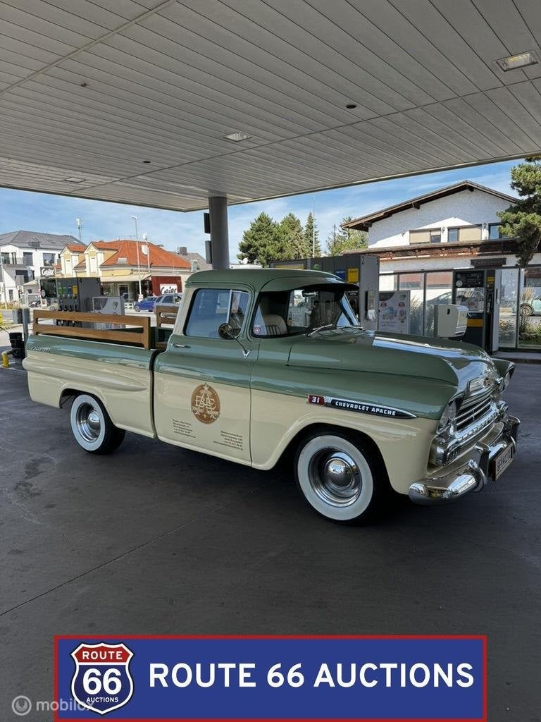 Chevrolet Apache Fleetside | 1959 | Route 66 Auctions, Overige carrosserieën, Chevrolet, Zwart, Bedrijf