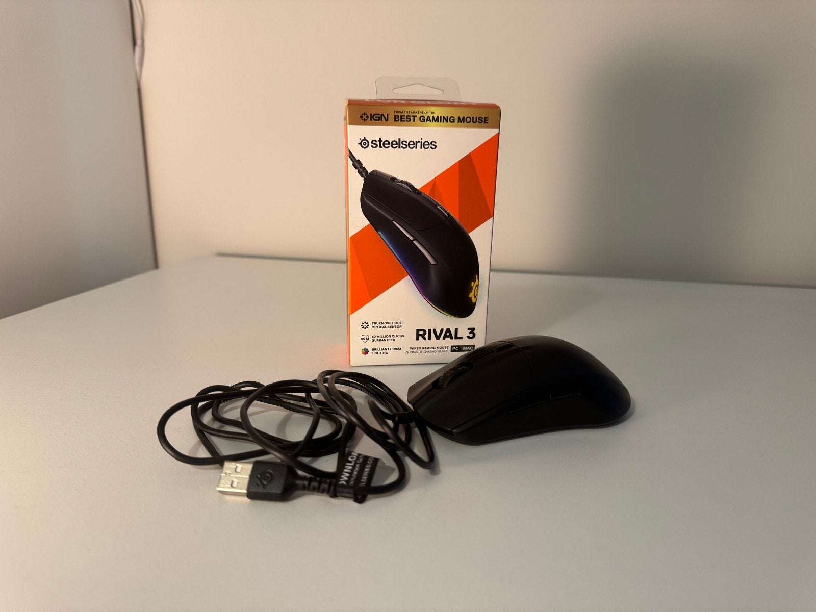 Steelseries Rival 3 (gaming) muis, Computers en Software, Rechtshandig, Muis, Gaming muis, Ophalen of Verzenden