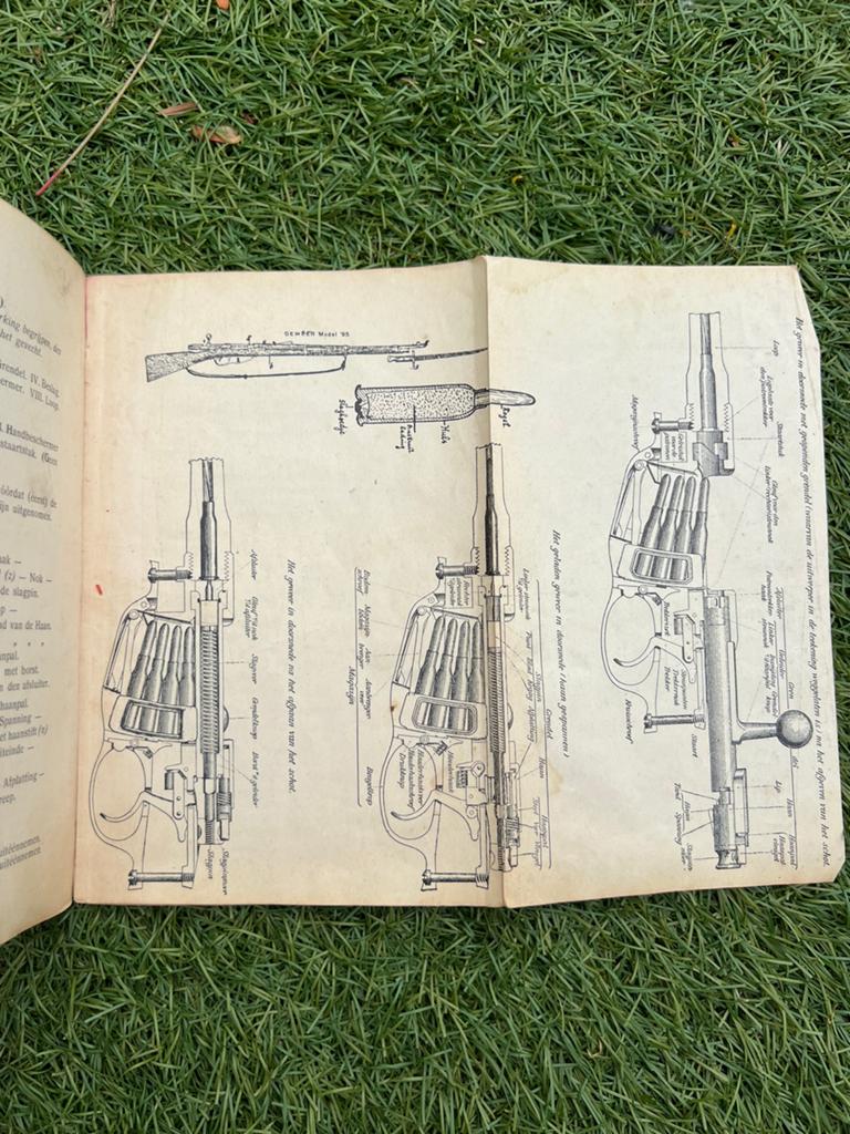 Mobilisatie voorschrift Wapens Lewis M.20 hembrug m95 granaa, Verzenden, Nederland, Embleem of Badge