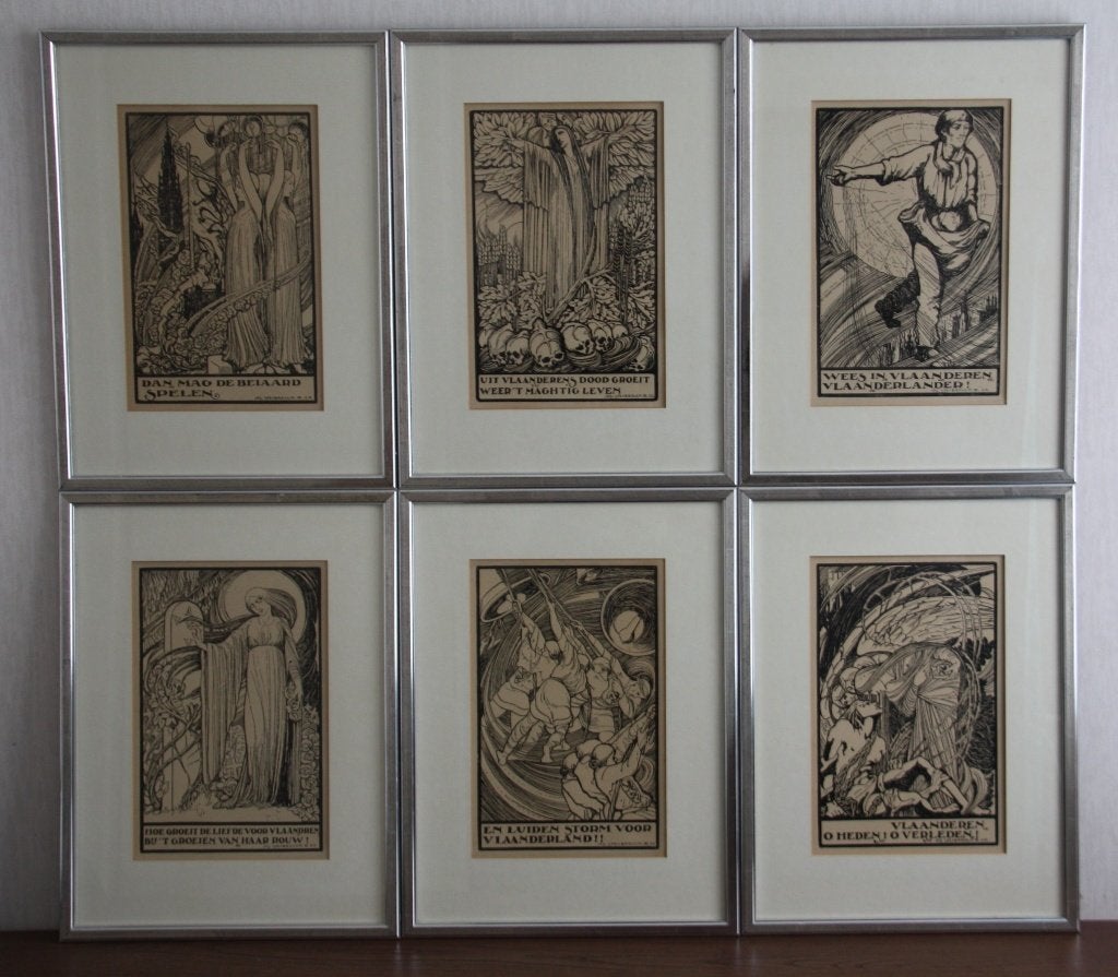 Jozef (Jos) Speybrouck (1891 - 1956) 6x zeefdrukken, Ophalen of Verzenden