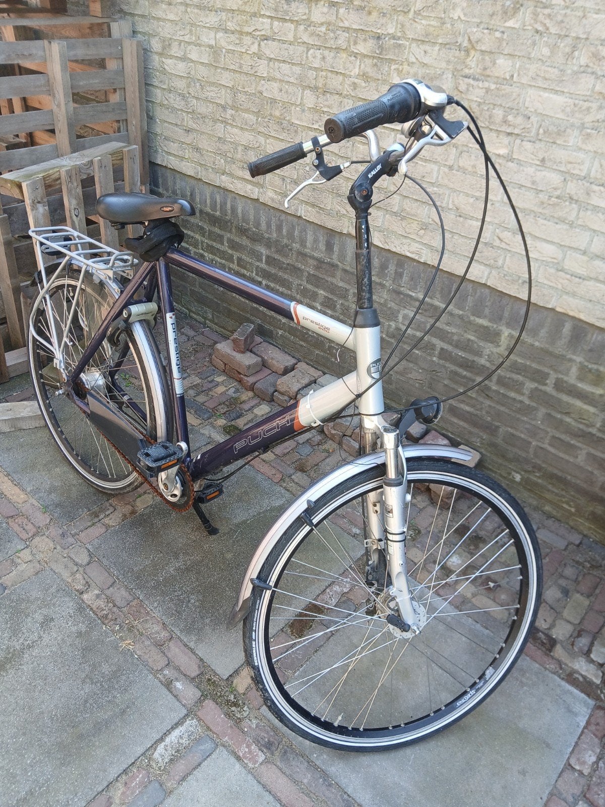 herenfiets, Gebruikt, Versnellingen, 65 cm of meer, Ophalen