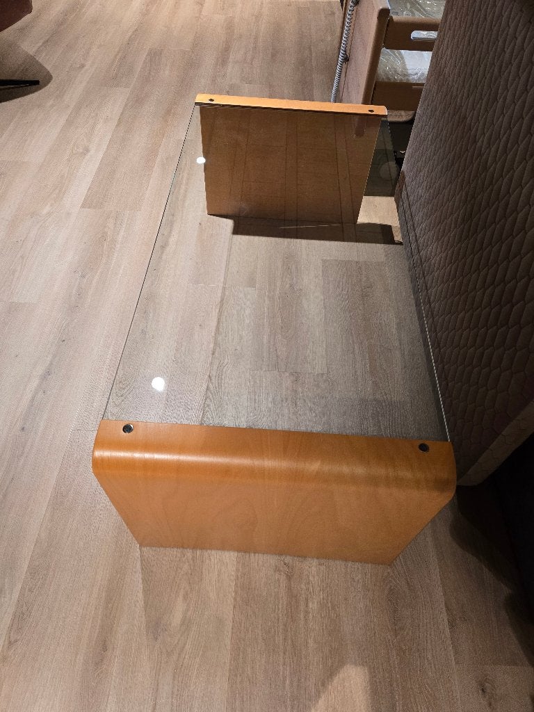 Glazen salontafel, Huis en Inrichting, Ophalen, Leefcomfort, Gebruikt, 100 tot 150 cm