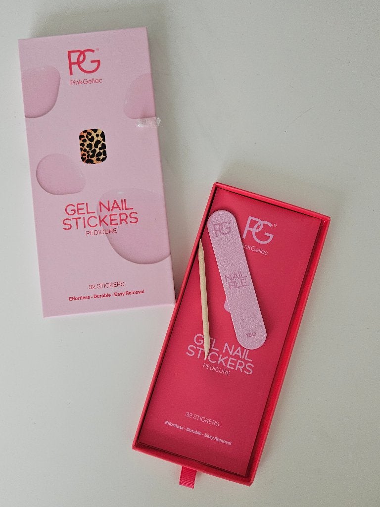 PinkGellac Gel Nagellak Stickers Pedicure Luipaardprint, Overige kleuren, Nieuw, Ophalen of Verzenden, Handen en Nagels