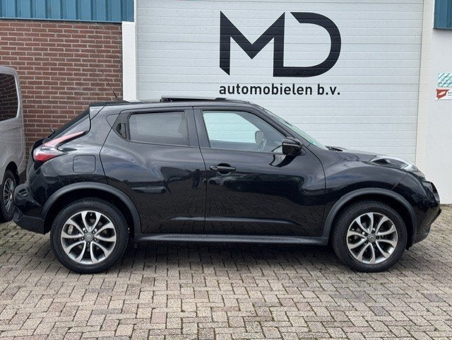 Nissan Juke 1.2 DIG-T S/S - Panoramadak-Keyless-LED-Navi-360, Auto's, Nissan, Voorwielaandrijving, Stof, Zwart, 116 pk
