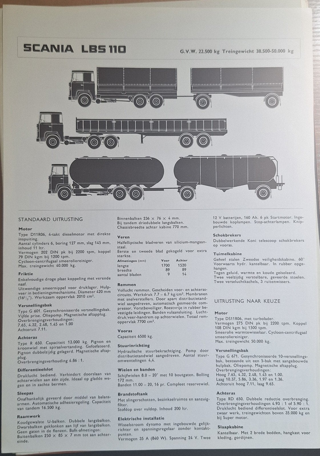 Scania LBS 110, LBS 100, L80, LBS 80, LT 110 Brochure, Ophalen of Verzenden, Gelezen, Overige merken, Scania-Vabis