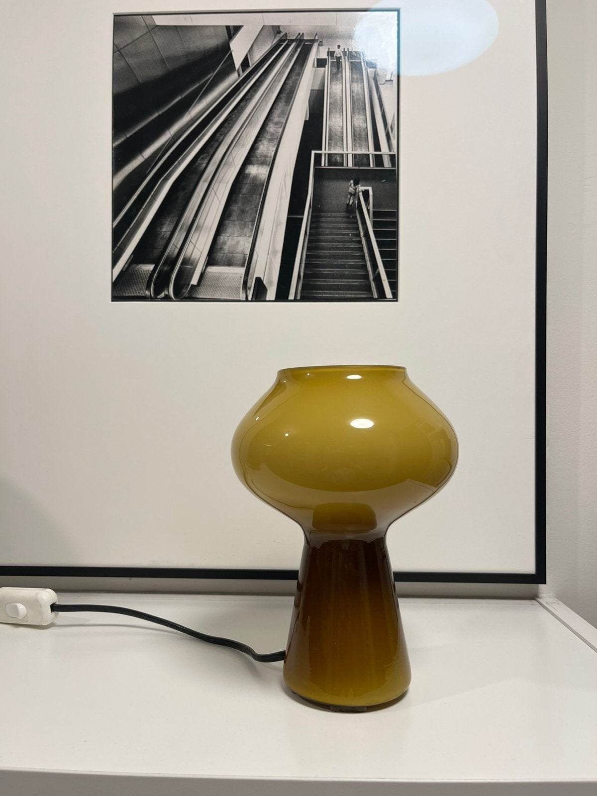 Venini Fungo tafellamp Massimo Vignelli - Murano glas - 1950, Antiek en Kunst, Glas, Meerkleurig, Ophalen of Verzenden, 19 cm