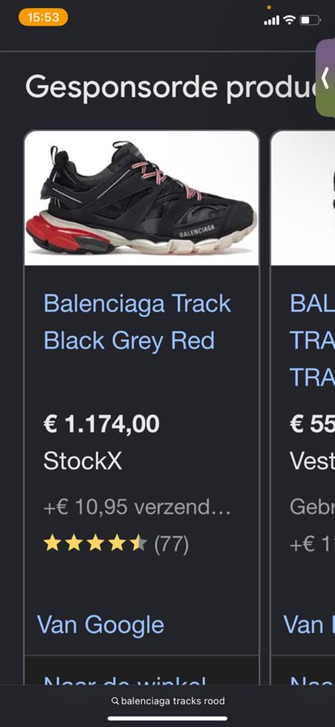 Balenciaga Track Sneakers Zwart Grijs Rood Maat 36, Kleding | Dames, Schoenen, Ophalen of Verzenden, Gedragen, Zwart, Sneakers of Gympen