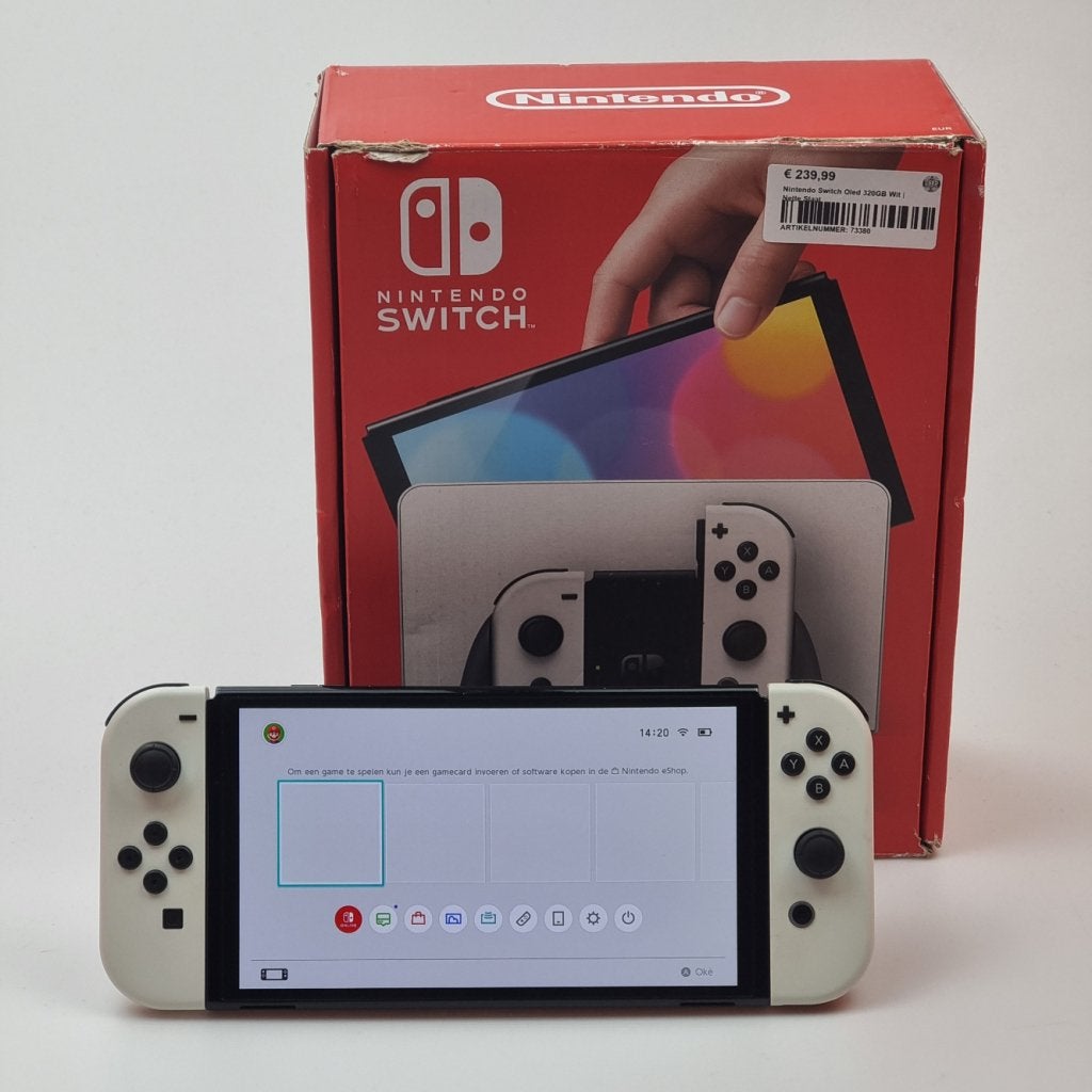 Nintendo Switch Oled 320GB Wit | Nette Staat, Spelcomputers en Games, Spelcomputers | Nintendo Switch, Zo goed als nieuw
