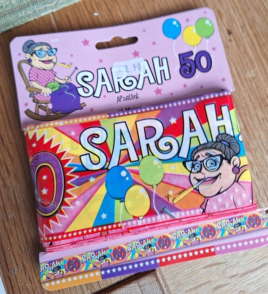 Diverse Feest Artikelen 30-35-40-50(Sarah)-60-80-jaar, Hobby en Vrije tijd, Feestartikelen, Ophalen of Verzenden, Zo goed als nieuw