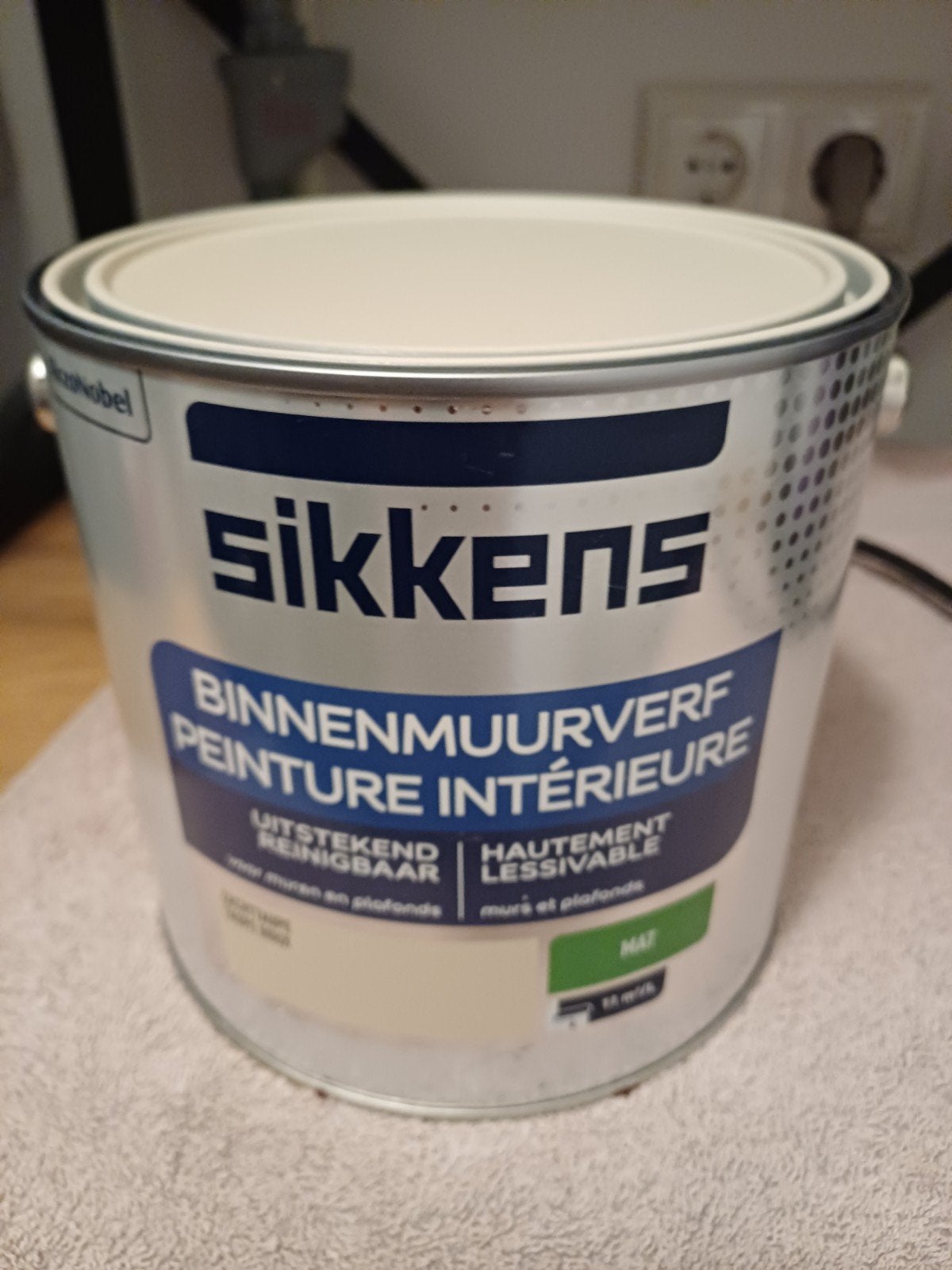 Sikkens Binnenmuurverf Zacht Taupe Mat 2.5L Nieuw, Ophalen, Overige kleuren, Nieuw, Verf