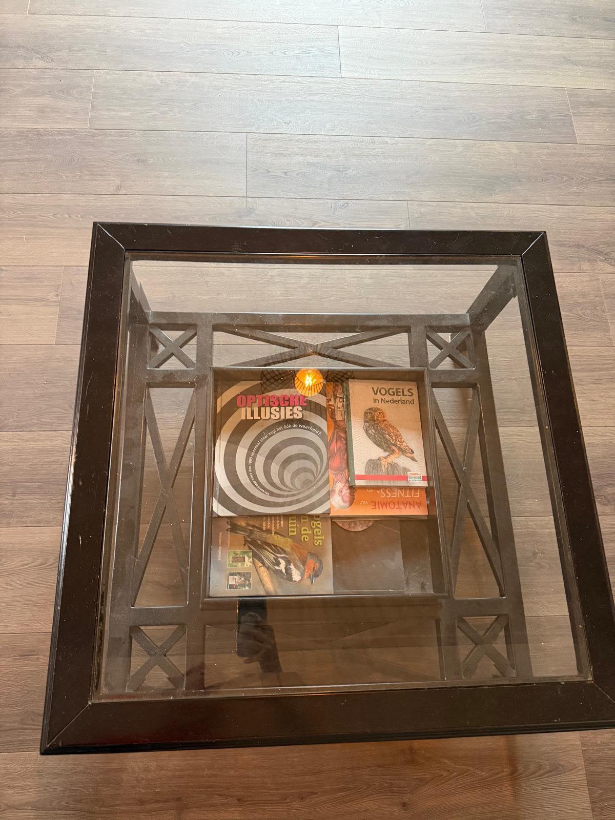 Rofra Home Salontafel 80x80 cm, Huis en Inrichting, Tafels | Salontafels, Gebruikt, Vierkant, Glas, Minder dan 50 cm