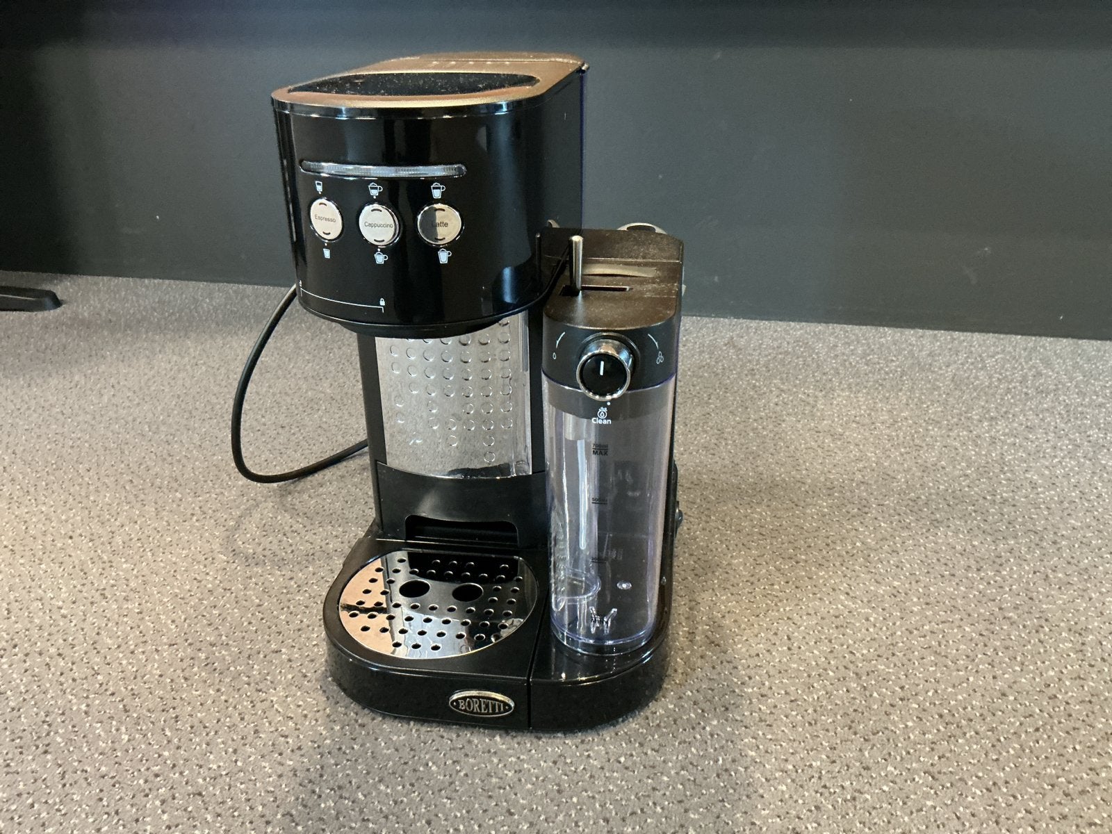 Boretti Espresso Apparaat, B400 - Zwart, Zo goed als nieuw, Afneembaar waterreservoir, Espresso apparaat, Gemalen koffie, Ophalen of Verzenden