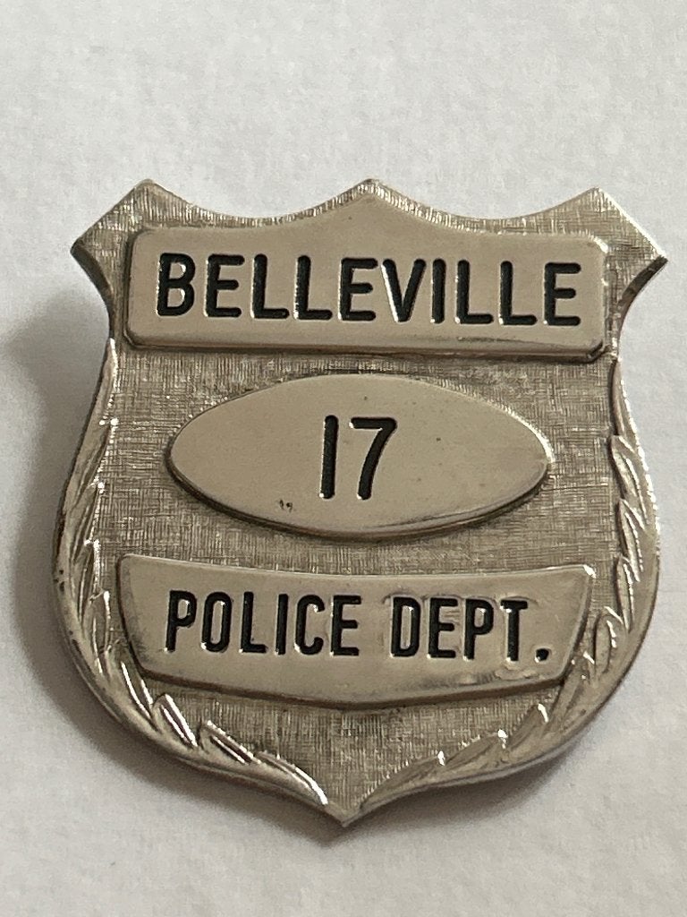 Authentieke Vintage Politie Badge  Belleville Police Canada, Verzenden, Landmacht, Overige gebieden, Embleem of Badge