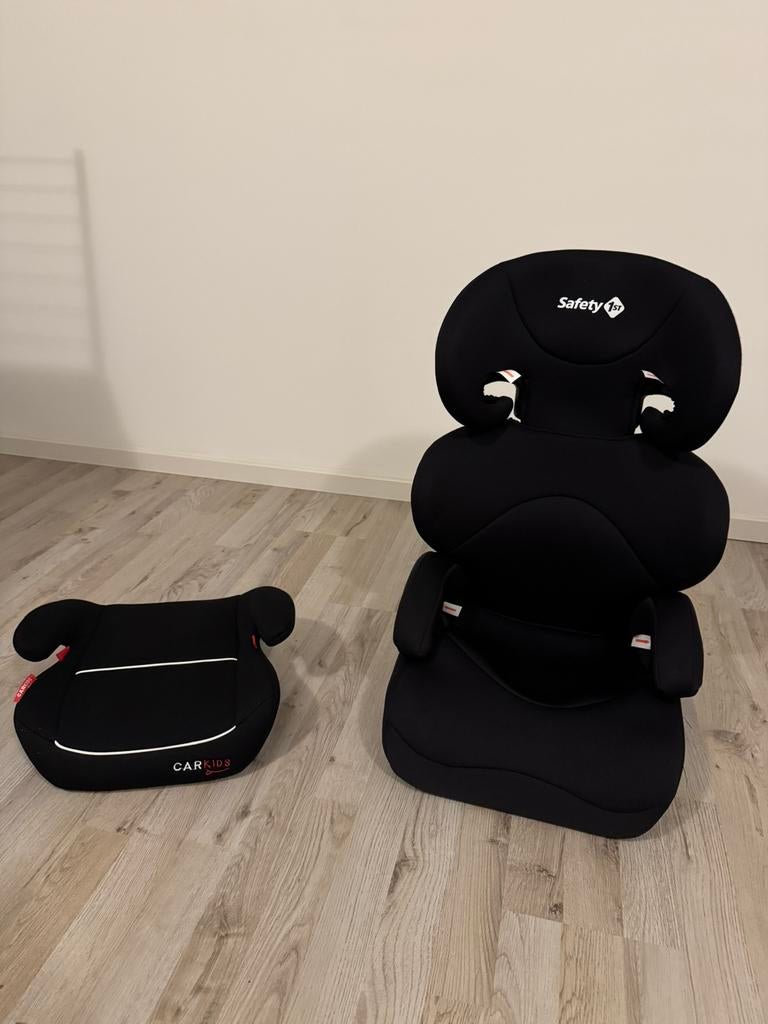 Complete set  autostoel, kinderstoel campingbedje, Autogordel, 15 t/m 36 kg, Zijbescherming, Zo goed als nieuw