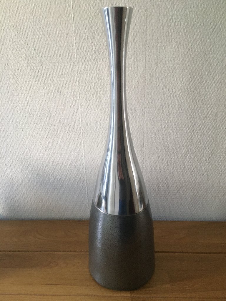 vaas Henders & Hazel kleur zilver h 49 cm, Overige materialen, Overige kleuren, Nieuw, Ophalen of Verzenden