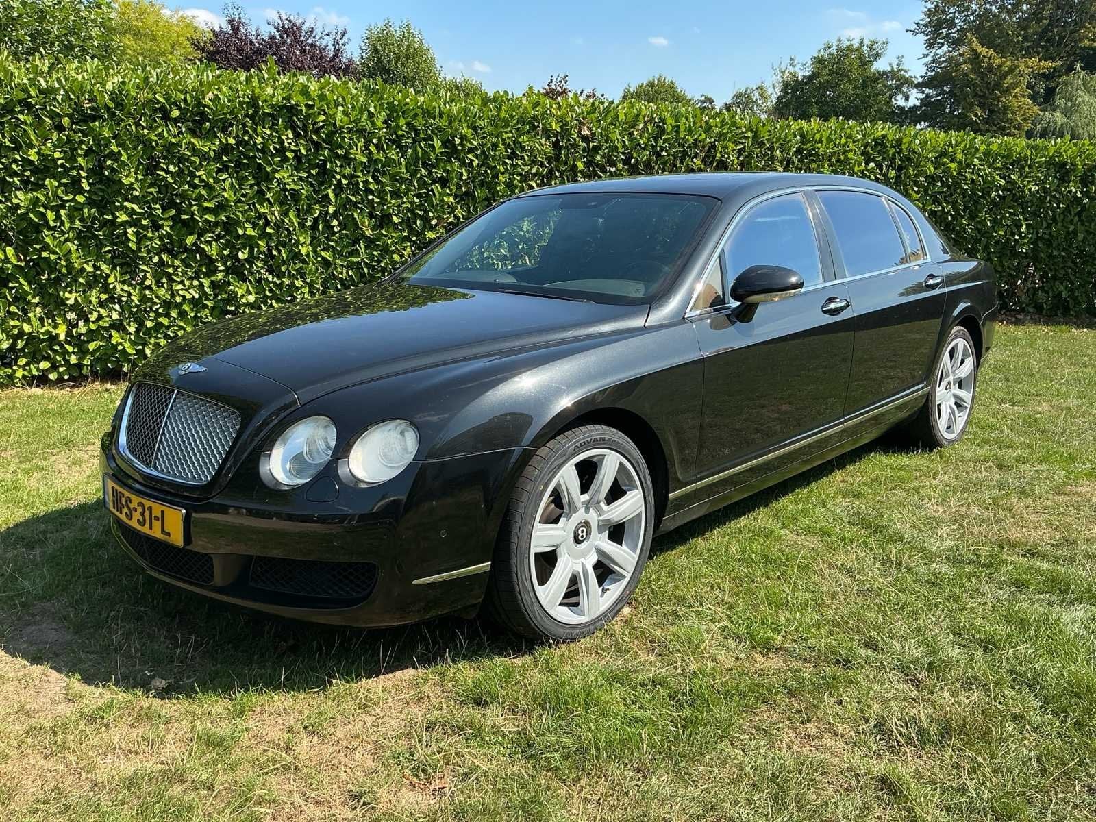 2007 Bentley Continental Flying Spur 6.0 W12 Personenauto, Auto's, Gebruikt, 4 stoelen, Zwart, Bedrijf