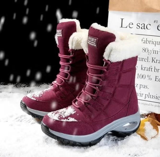 Luxe hoge snowboots voor dames waterdicht met dikke zolen, Ophalen of Verzenden, Nieuw, Zwart, Snowboots