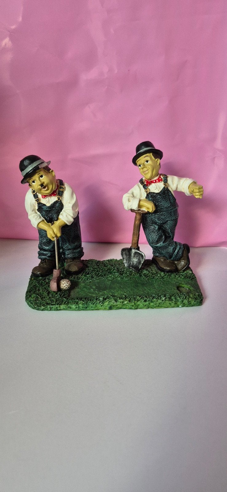 Laurel en Hardy beeldje, op golfbaan, Ophalen of Verzenden, Zo goed als nieuw, Mens