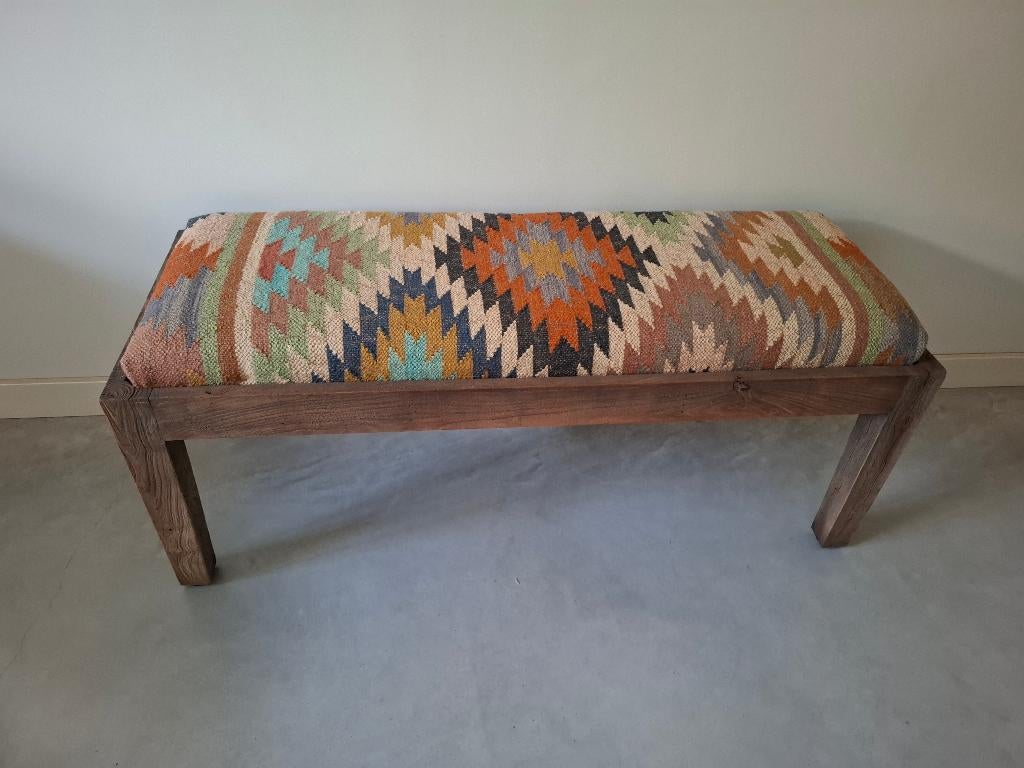 Kelim bankje, Huis en Inrichting, Ophalen, 125 cm of meer, Nieuw, Stof