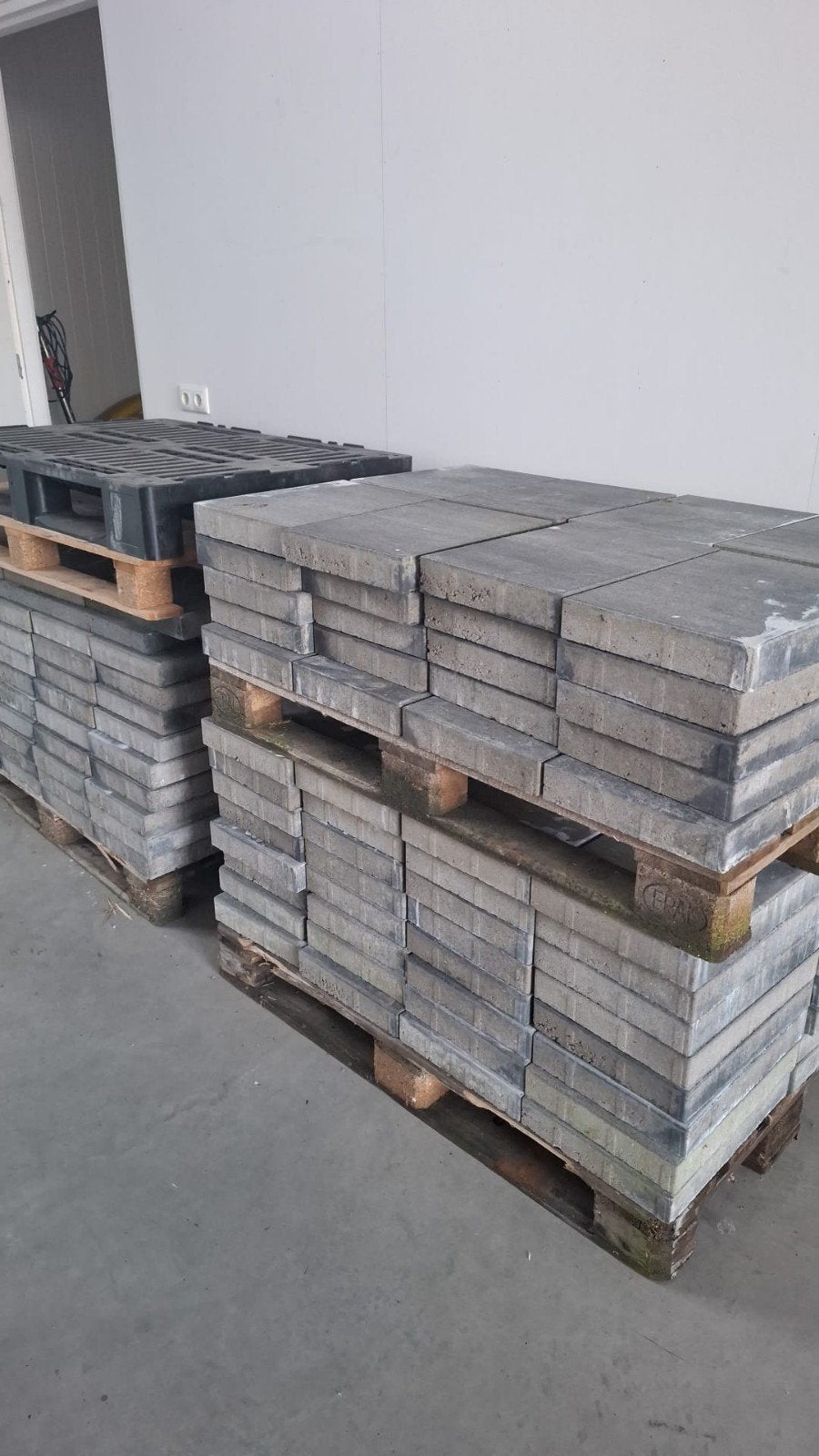 tegels, Ophalen, Beton, Terrastegels