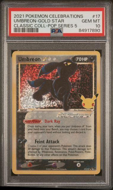 [PSA 10] Umbreon 17/17 - Pokemon 25th Celebrations, Ophalen, Nieuw, Losse kaart, Foil