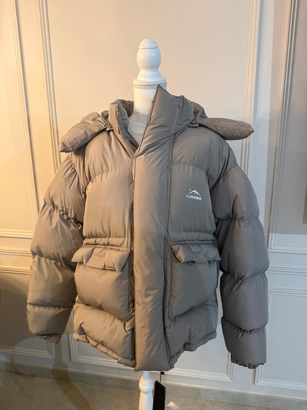 Lumi3re The Mall Hooded Puffer Jacket Grijs XXL, Kleding | Heren, Ophalen of Verzenden, Nieuw, Overige maten, Grijs