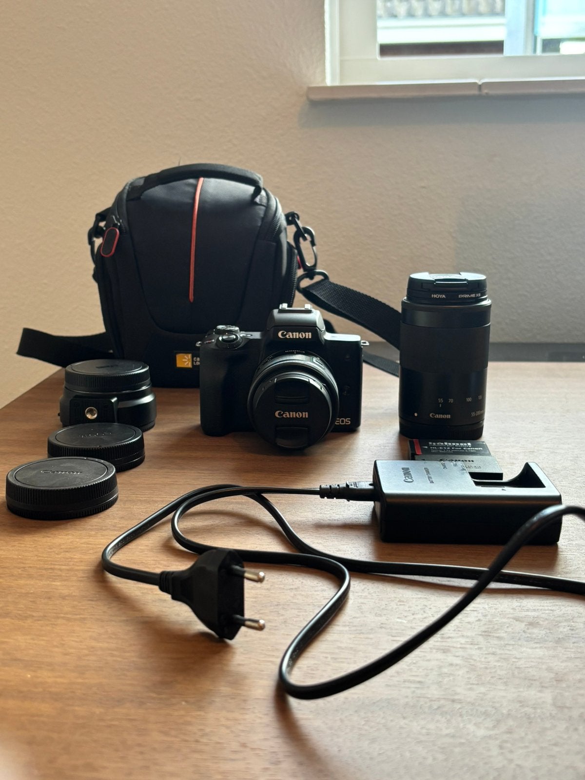 Canon M50 II set met 15-45 kitlens en 55-200 telelens + meer, Ophalen, Canon, 20x of meer, Zo goed als nieuw