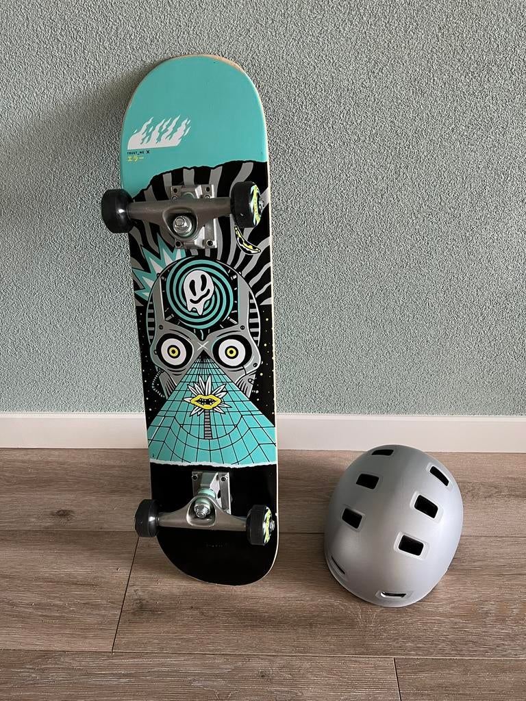 Oxelo skateboard met helm, Ophalen of Verzenden, Nieuw, Skateboard