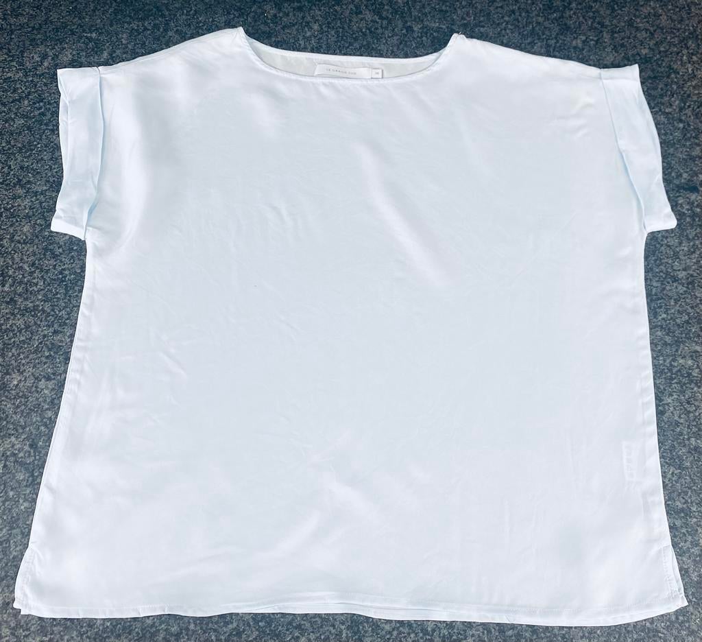 Lichtblauwe blouse/top van Le Grand Sud. Maat 36/38, Ophalen of Verzenden, Zo goed als nieuw, Maat 36 (S), Blauw