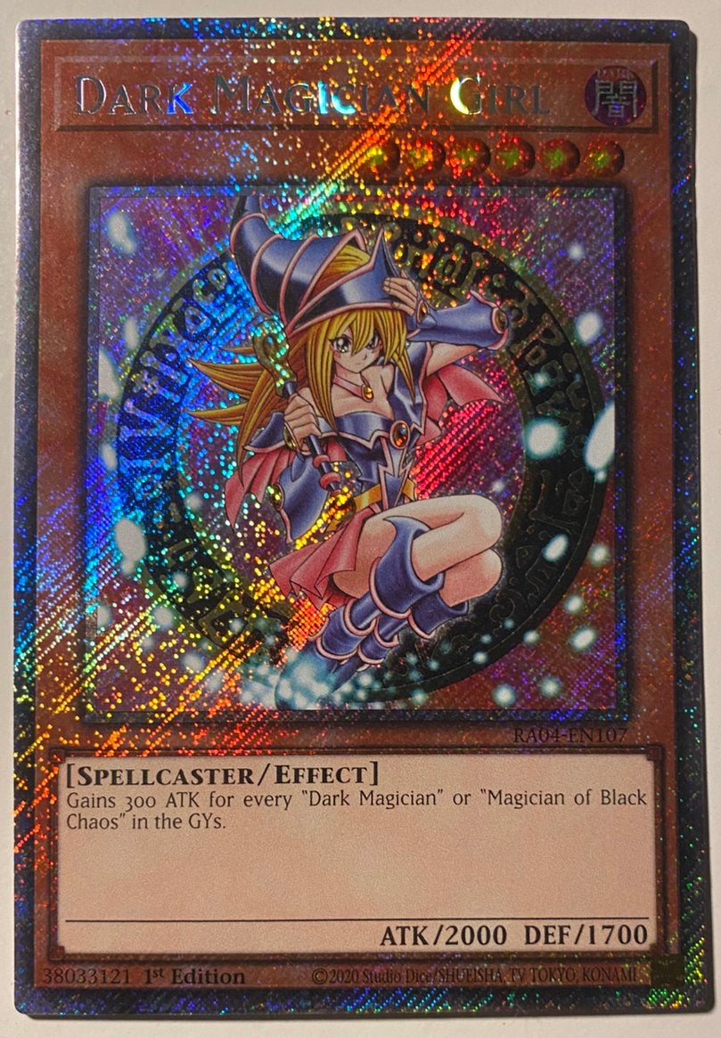 Yu-Gi-Oh! Dark Magician Girl RA04 1st Edition !, Hobby en Vrije tijd, Verzamelkaartspellen | Yu-gi-Oh!, Ophalen of Verzenden, Zo goed als nieuw