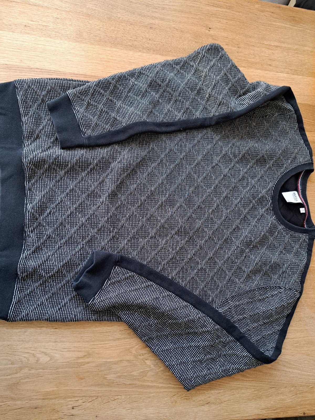 Refill heren sweater - blauw met wit patroon, Blauw, Maat 56/58 (XL), Refill, Ophalen of Verzenden
